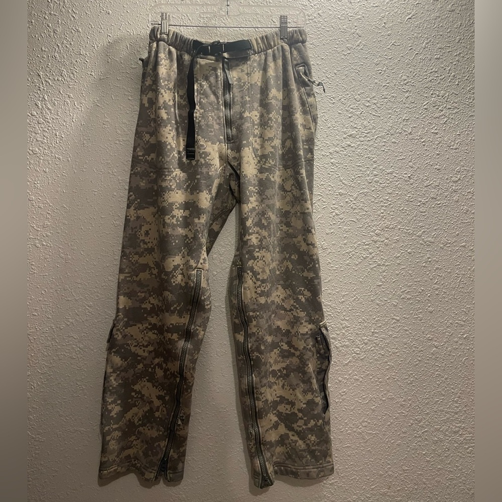 Massif Digital Camo Army‎ Fleece Zippered Lined & Belted Pants